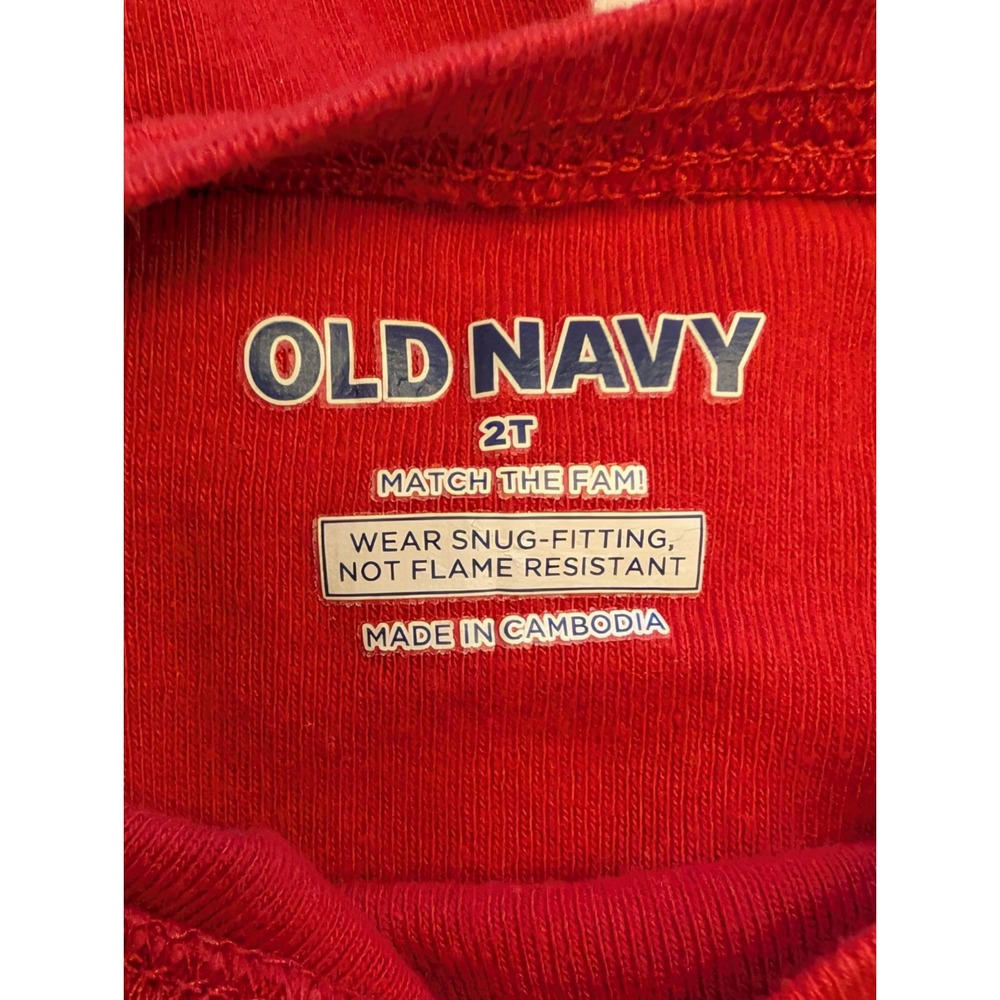 Old Navy Match the Fam Christmas Pajamas Set 2T & Women's L Red Believe in Magic - Picture 3 of 14